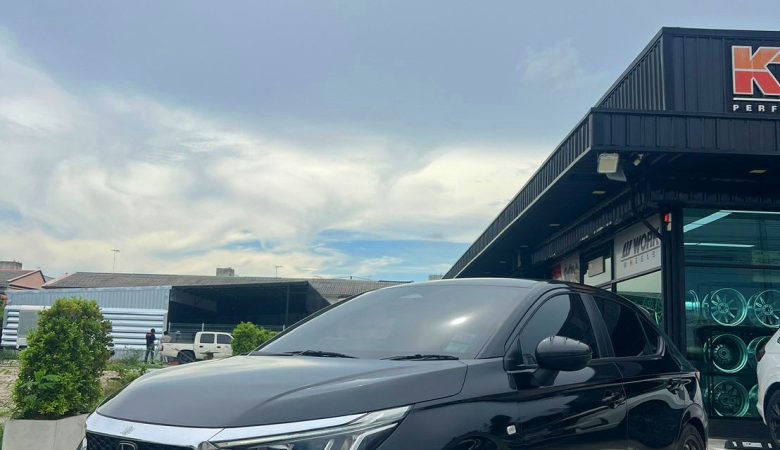 Honda City ติดตั้งชุดเบรค Spoon Twin Block